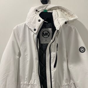 Michael Kors Womens Winter Jacket/Coat White and Black